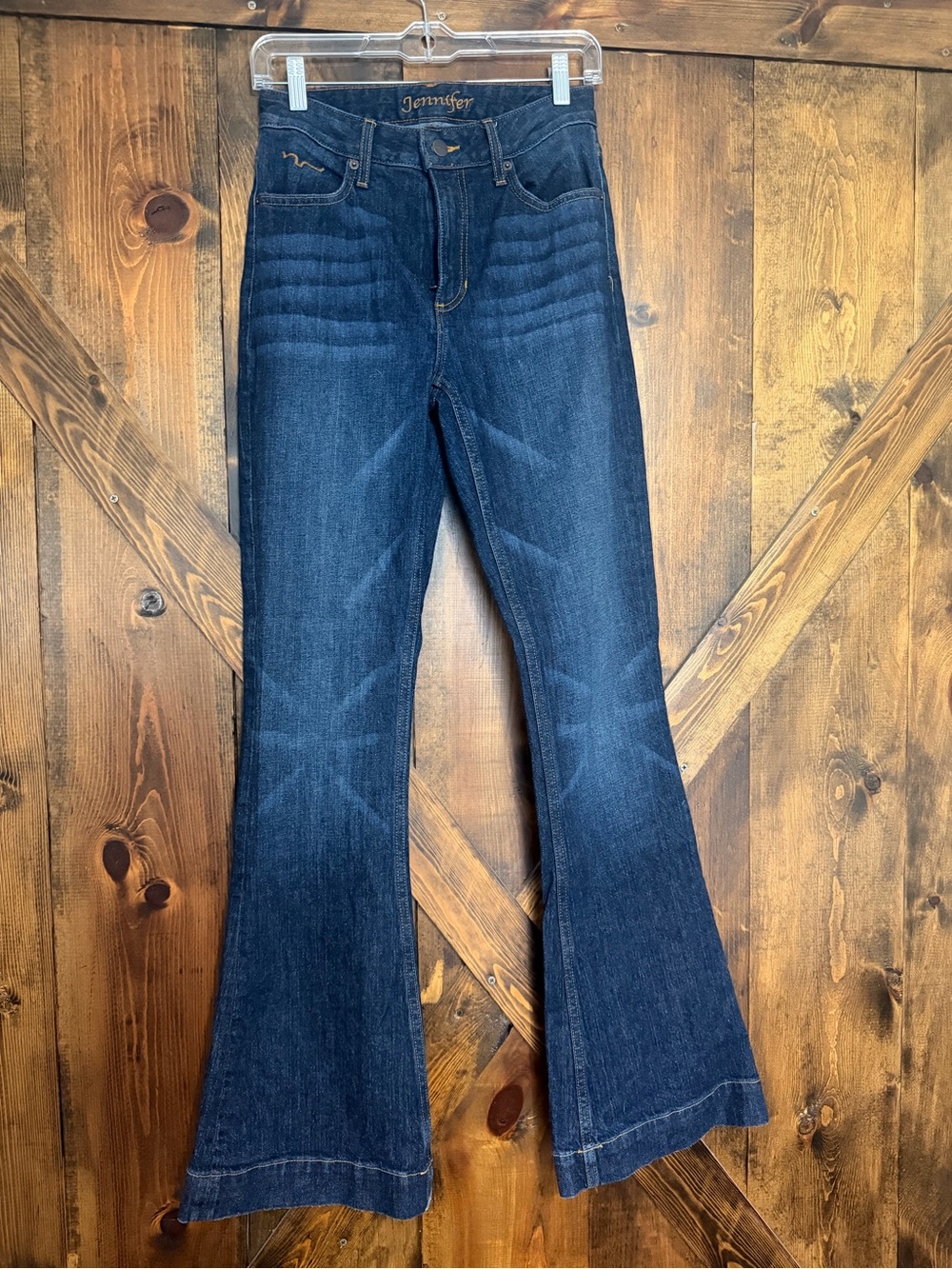 Kimes Ranch Jennifer Dark Wash High Rise Flare Jeans 0/34